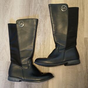 Michael Kors Size 3 Emma Lily Stylish Fashion Black Boots, Kids Girls READ